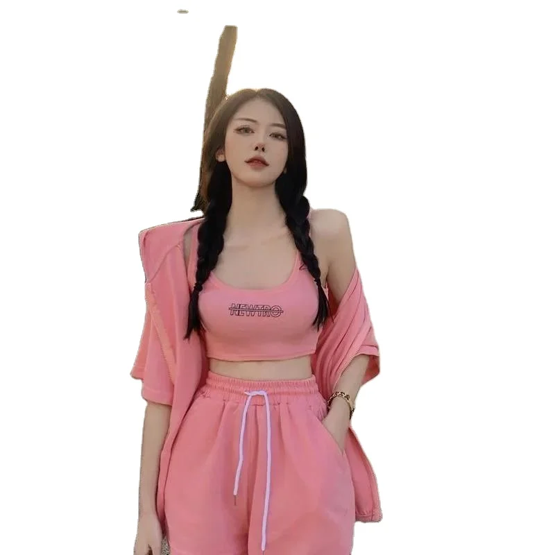 Casual fashion sports three-piece female 2021 new summer jacket vest wide leg shorts net red suit female
Casual fashion sports three-piece female 2021 new summer jacket vest wide leg shorts net red suit female