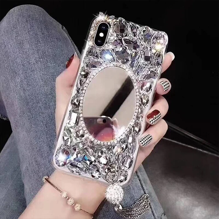 Bling luxury glitter flip back cover diamond rhinestone mobile cell phone case with mirror
Bling luxury glitter flip back cover diamond rhinestone mobile cell phone case with mirror