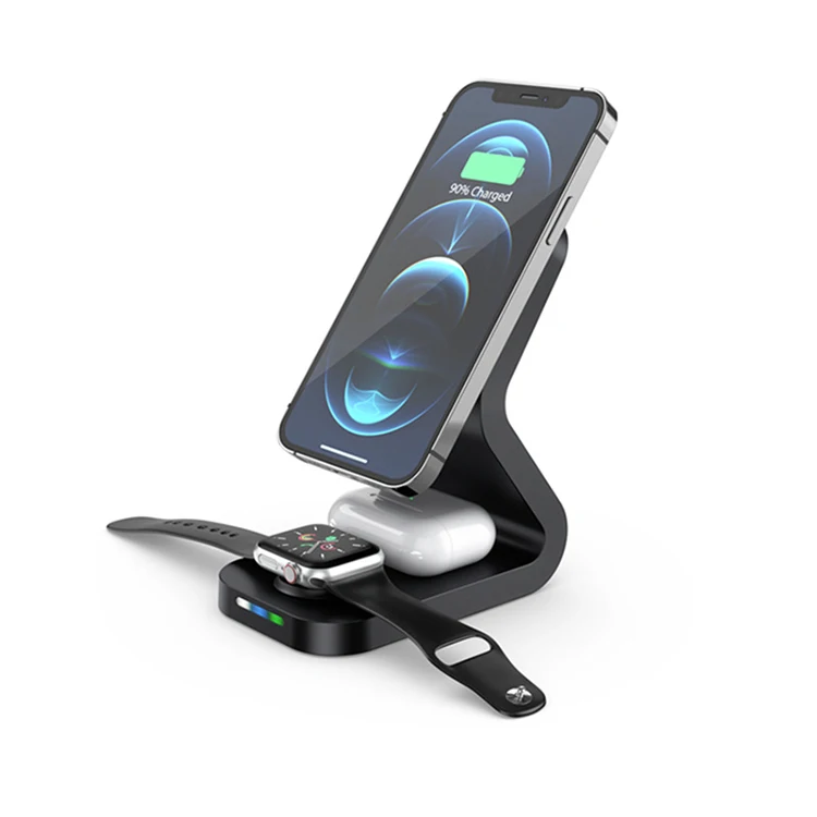 Portable 15W 3 in 1 For Apple Mobile Phone Watch Headset Magnet Wireless Charger, Black / white
Portable 15W 3 in 1 For Apple Mobile Phone Watch Headset Magnet Wireless Charger, Black / white