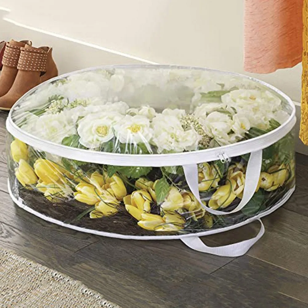 Waterproof Transparent Christmas Wreath Storage Bag Home Gift Storage Container Box for Christmas Decoration
Waterproof Transparent Christmas Wreath Storage Bag Home Gift Storage Container Box for Christmas Decoration