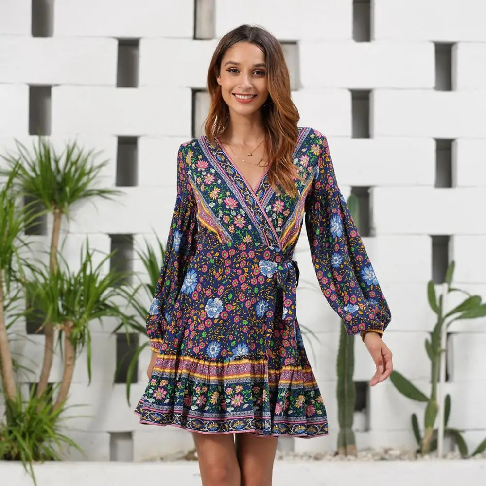2020 New Arrivals Women V-neck Long Sleeve A line Loose Flower fashion summer Ladies Casual Dresses
2020 New Arrivals Women V-neck Long Sleeve A line Loose Flower fashion summer Ladies Casual Dresses