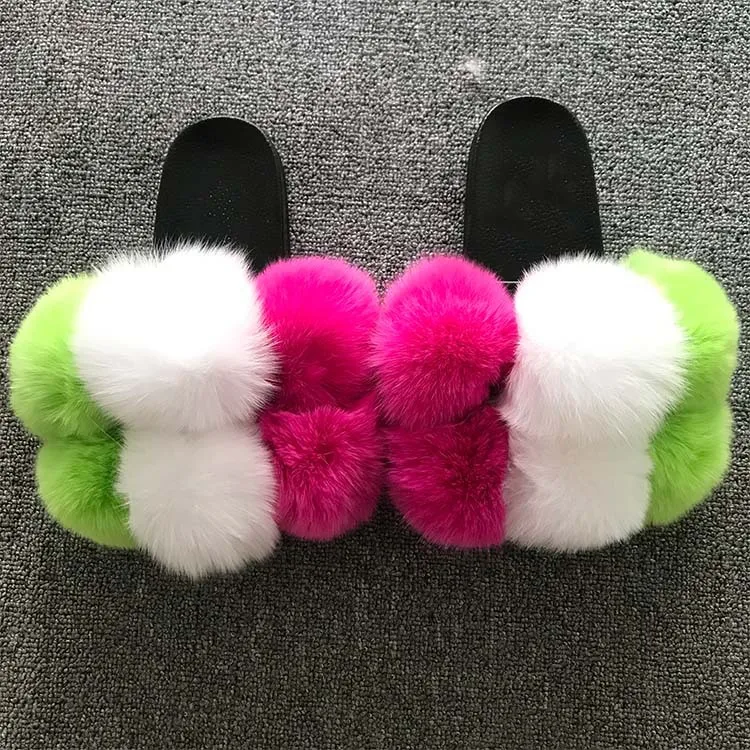 2020 New Women Fashion Style Slides Summer outdoor Flip Flops Flat Fur Sandals Real Fox Raccoon Fur Slippers
2020 New Women Fashion Style Slides Summer outdoor Flip Flops Flat Fur Sandals Real Fox Raccoon Fur Slippers