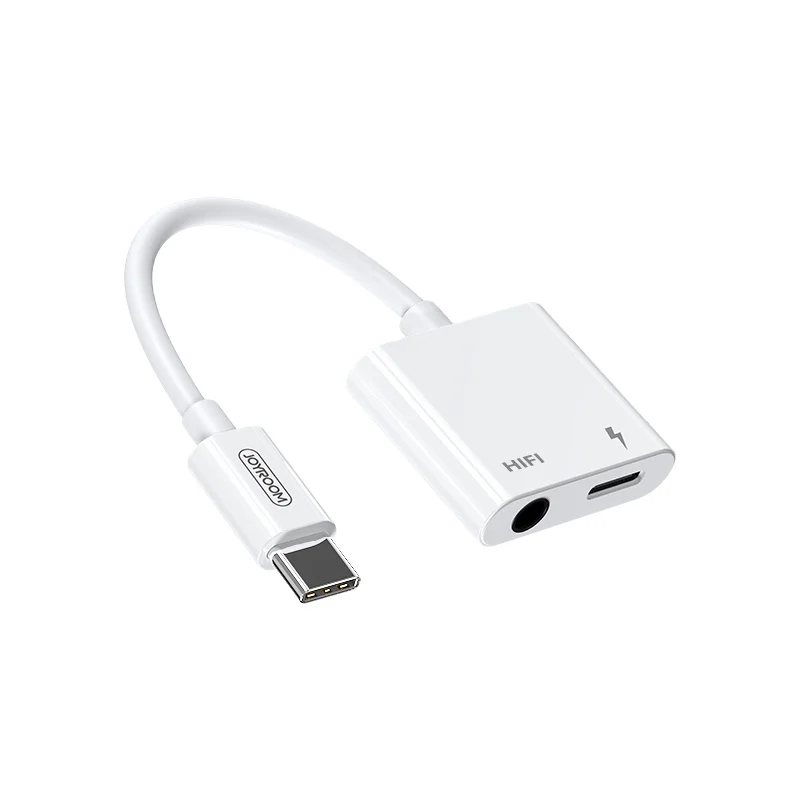 JOYROOM 2 IN 1 Type -C TO HIFI+PD Audio Converter Cable Adapter Support Fast Charging Adapter
JOYROOM 2 IN 1 Type -C TO HIFI+PD Audio Converter Cable Adapter Support Fast Charging Adapter