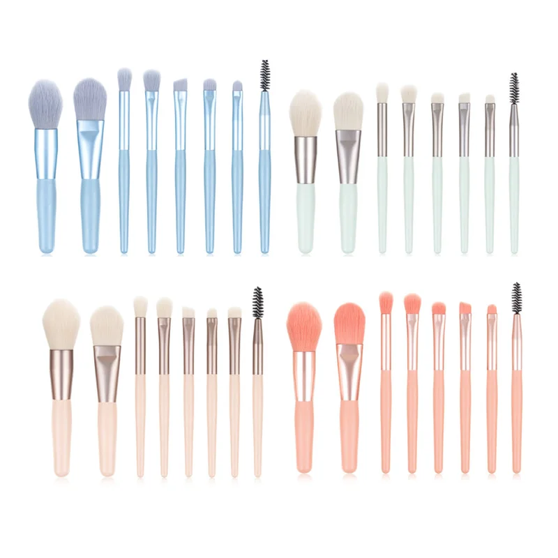 New 8pcs mini makeup brush matte wood handle portable soft hair makeup rinse set, 4 color
New 8pcs mini makeup brush matte wood handle portable soft hair makeup rinse set, 4 color