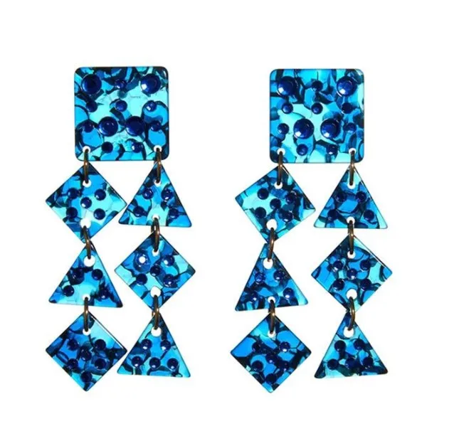 2021 Sailing Jewelry Bohemian Blue Crystal Geometric Drop Earrings Resin Tassel Earrings
2021 Sailing Jewelry Bohemian Blue Crystal Geometric Drop Earrings Resin Tassel Earrings