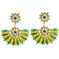 

SHE7140 Fashion Bohemia Geometric Drop Earrings Women Girls Charming Crystal Rhinestone Jewelry Dangle Earrings