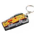 2D soft PVC Custom cartoon mini car bus gun keychain