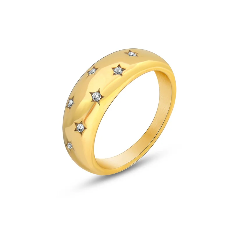 Joolim Jewelry Wholesale 18K Gold Plated Starry Sky Zirconia Gradient Stainless Steel Rings for Women Rings
Joolim Jewelry Wholesale 18K Gold Plated Starry Sky Zirconia Gradient Stainless Steel Rings for Women Rings