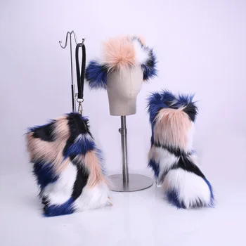 2020 Winter fashion designer colorful lady girls sets women's snow headband and bag purses women furry fur boots for women, Customized color
2020 Winter fashion designer colorful lady girls sets women's snow headband and bag purses women furry fur boots for women, Customized color