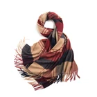 Mongolia new cashmere big size women scottish plaid style 100% lambswool shawl