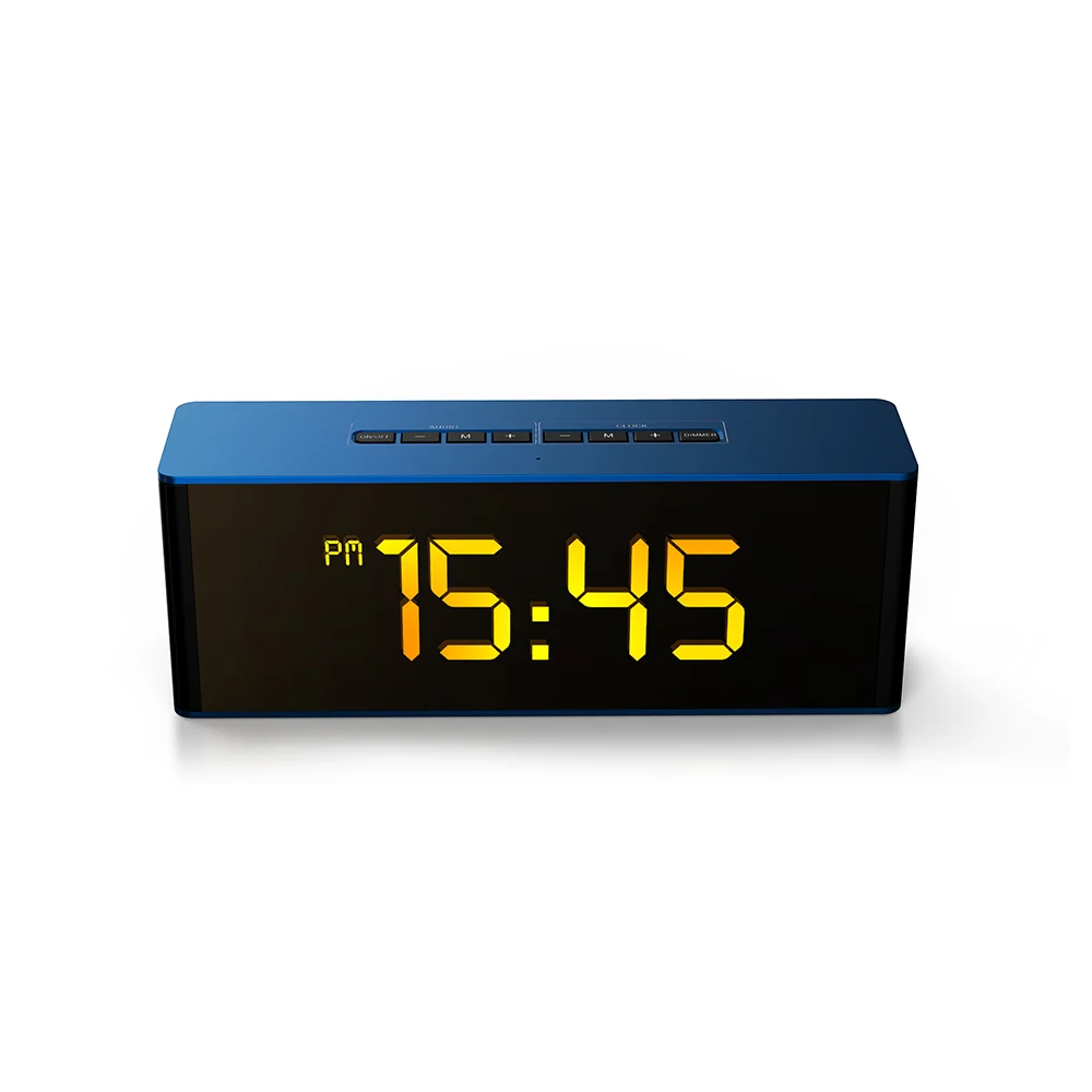 Mini portable Alarm Clock Speaker LED Wireless LCD Time Display USB Charger Bluetooth Speaker - ANKUX.COM
