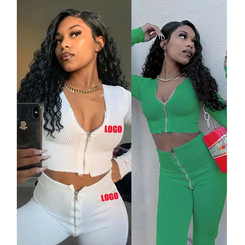 Free Shipping Wholesale new fall fashion two piece set women clothing long sleeve zipper sport outfits, Customized color
Free Shipping Wholesale new fall fashion two piece set women clothing long sleeve zipper sport outfits, Customized color
