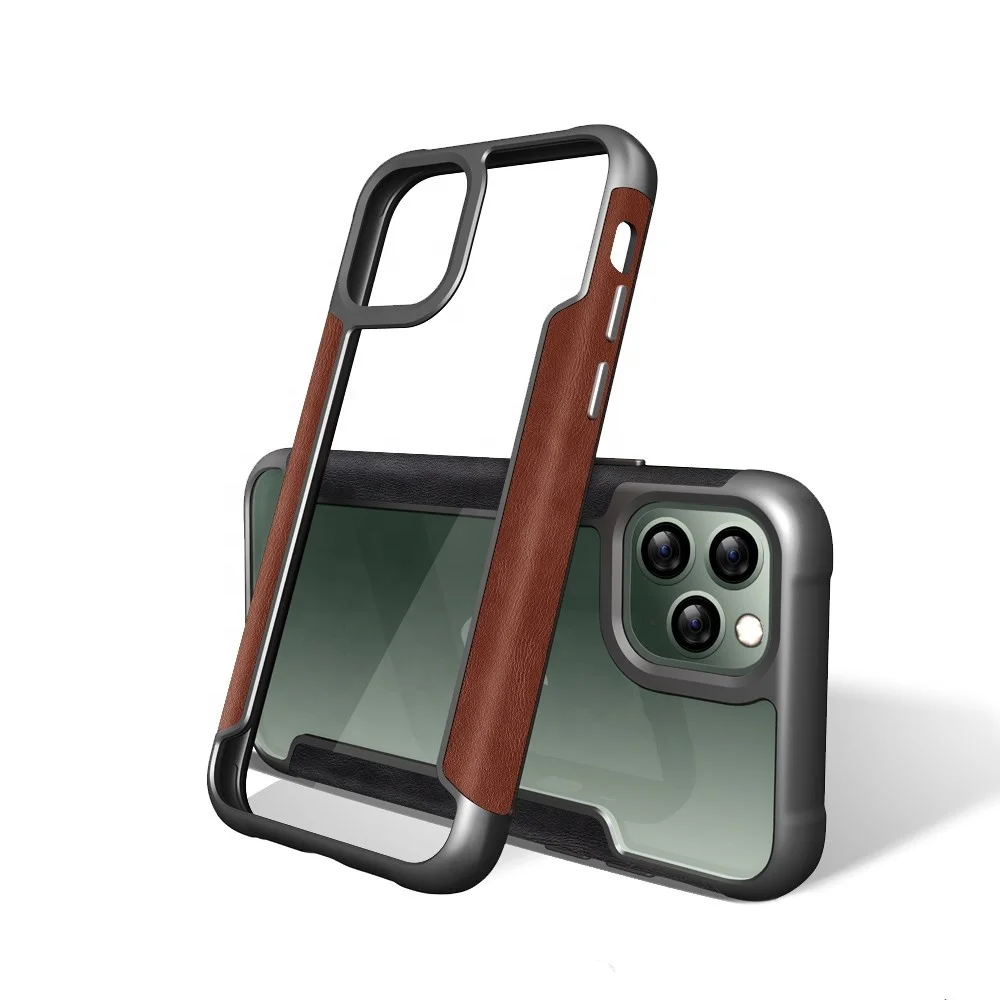 Anti Fingerprint Genuine Leather Mobile Phone Case For Iphone 11 transparent back cover, Multi-color, can be customized
Anti Fingerprint Genuine Leather Mobile Phone Case For Iphone 11 transparent back cover, Multi-color, can be customized