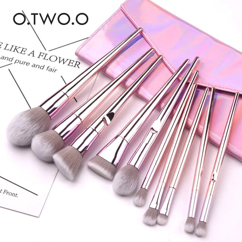 O.TWO.O Makeup Brushes High Quality 10pcs Rose Gold Aluminum Make Up Brush Set With Cosmetics Bag
O.TWO.O Makeup Brushes High Quality 10pcs Rose Gold Aluminum Make Up Brush Set With Cosmetics Bag