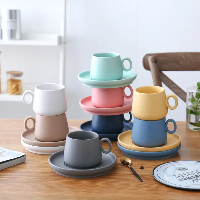Matte simple macarons coffee ceramic cup home breakfast couple big belly mug with custom logo
Matte simple macarons coffee ceramic cup home breakfast couple big belly mug with custom logo