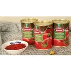 140g tin size canned tomato paste double concentrated brix 28-30 natural red color