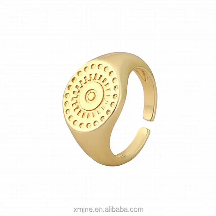 Retro Jewelry Sun Eye Copper Plated Real Gold Open Ring Female Student Ring 
Retro Jewelry Sun Eye Copper Plated Real Gold Open Ring Female Student Ring