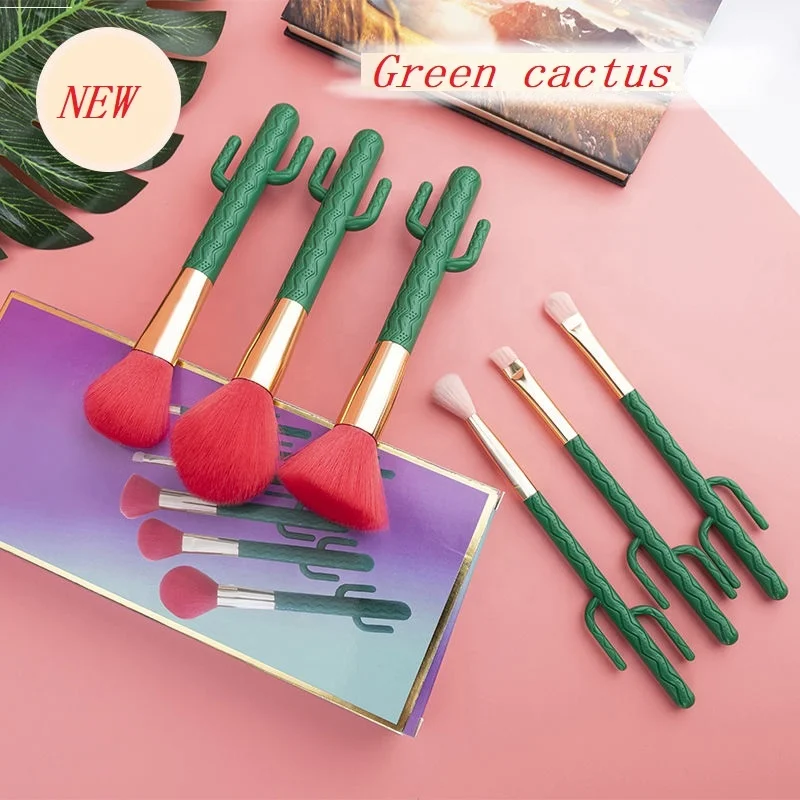 6 Pcs Green Cactus Handle Makeup Brush Kit Soft Synthetic Natural Makeup Applicator Brush for Women Eyeshadow Facial MakeUp case, Customized color
6 Pcs Green Cactus Handle Makeup Brush Kit Soft Synthetic Natural Makeup Applicator Brush for Women Eyeshadow Facial MakeUp case, Customized color