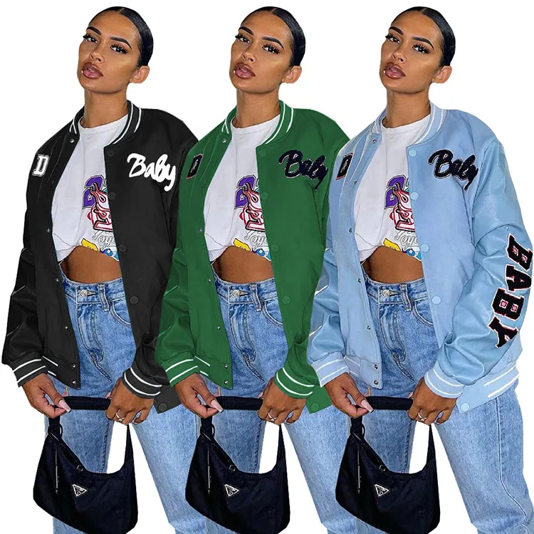 2021 New Arrival Ladies Long Sleeve Jackets Keep Warm Letter Print Loose Fall Winter Coat For Women, Picture
2021 New Arrival Ladies Long Sleeve Jackets Keep Warm Letter Print Loose Fall Winter Coat For Women, Picture