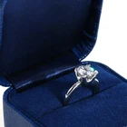 Jewelry Jewellery DIGU Best Selling Logo Print Blue PU Leather Jewelry Packaging Box Custom Ring Boxes Jewellery