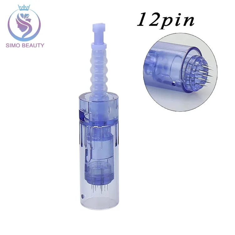 Auto electric microneedle derma stamp 12 needle tips for derma pen, Transparent blue
Auto electric microneedle derma stamp 12 needle tips for derma pen, Transparent blue