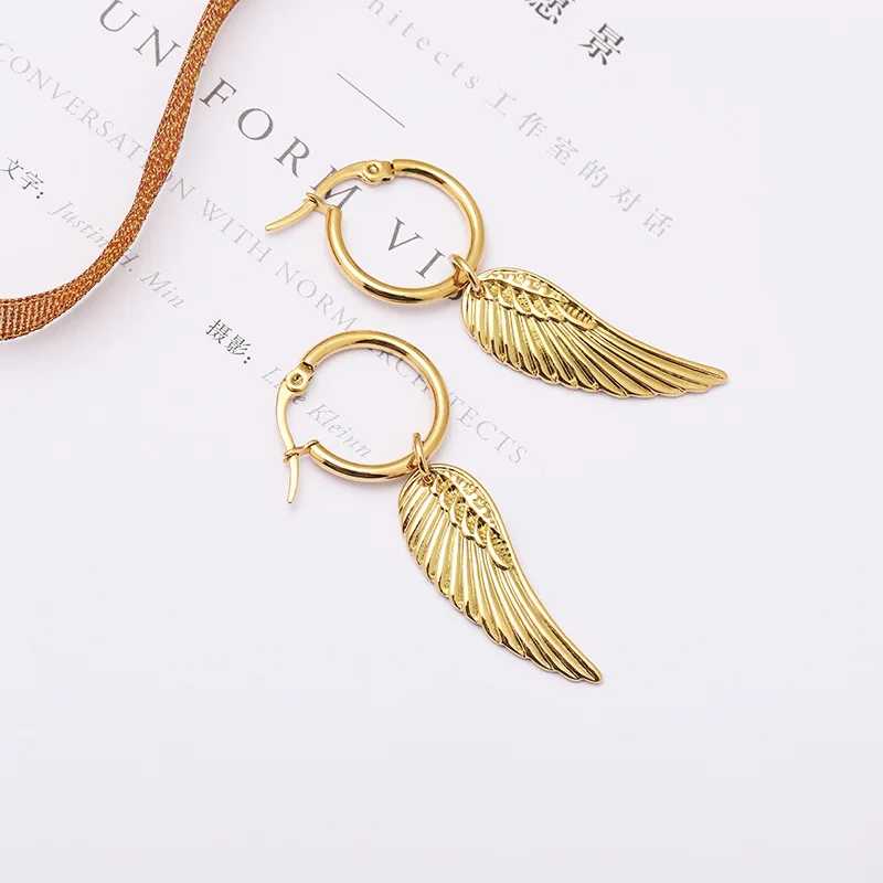 Luxury Hot Sale Steel Single Wing Pendant Earrings Foreign Trade Supply New Stainless Steel Feather Drop Earrings, As picture
Luxury Hot Sale Steel Single Wing Pendant Earrings Foreign Trade Supply New Stainless Steel Feather Drop Earrings, As picture