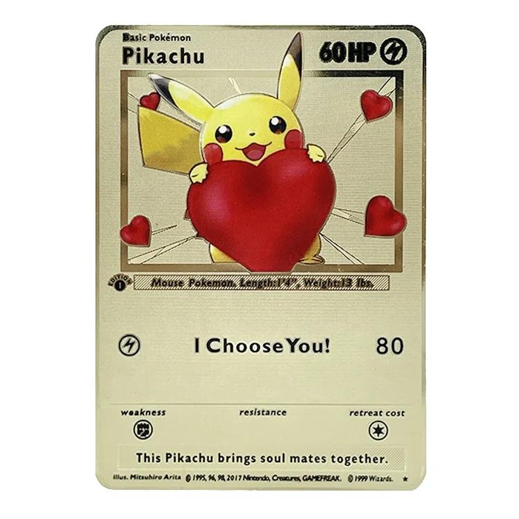 Basic Pikachu EX Pokemon Gold Black Base Set Playing Metal Game Cards, Silver/black/gold/rose gold
Basic Pikachu EX Pokemon Gold Black Base Set Playing Metal Game Cards, Silver/black/gold/rose gold