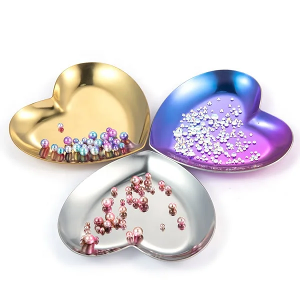 Rainbow Sliver Rose Gold Metal Heart Nail Tool Plate Rhinestone Display Storage Tray Nail Polish Plate, 4 colors
Rainbow Sliver Rose Gold Metal Heart Nail Tool Plate Rhinestone Display Storage Tray Nail Polish Plate, 4 colors