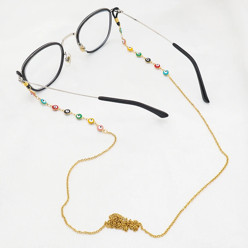 Women stainless steel gold plated EVIL EYES face masking necklace holder eye glasses masked chain glasses chain
Women stainless steel gold plated EVIL EYES face masking necklace holder eye glasses masked chain glasses chain