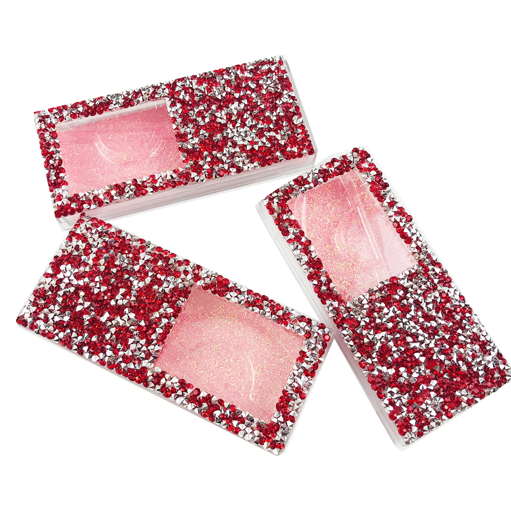 Red Bling Diamond lash case Glitter 3D mink Eyelash Box packaging Rhinestones empty Lash Box wholesale
Red Bling Diamond lash case Glitter 3D mink Eyelash Box packaging Rhinestones empty Lash Box wholesale