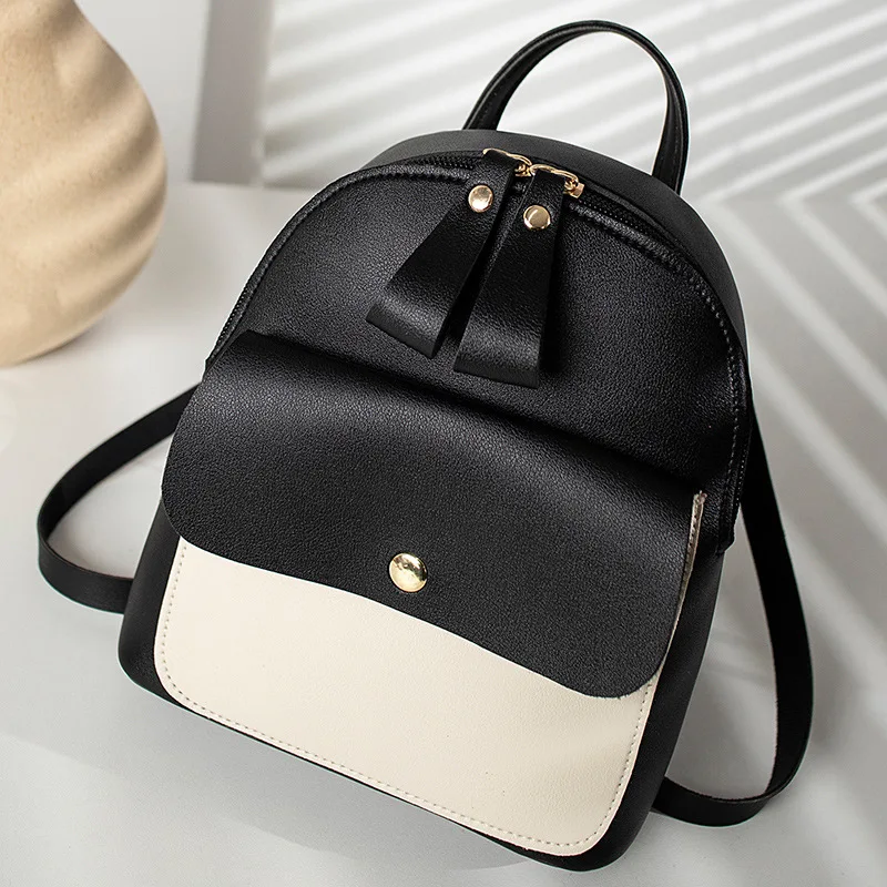 New fashion simple backpack for girls two color match handbags for women double shoulder bags for girls, Multi
New fashion simple backpack for girls two color match handbags for women double shoulder bags for girls, Multi