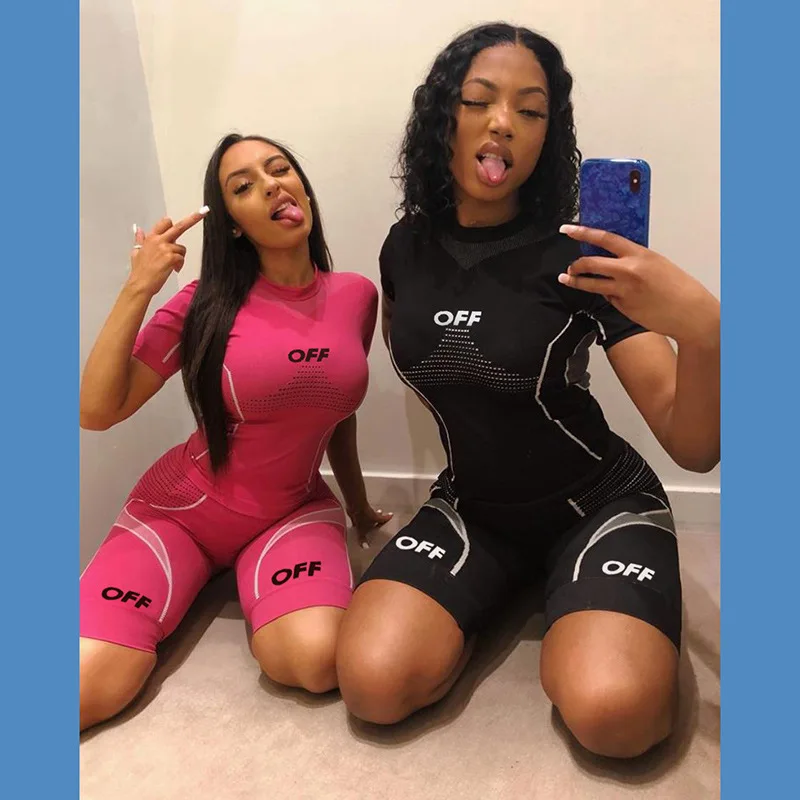 Womens clothing 2021 fitness running short-sleeved five-point pants tight 2 piece sports set women, Picture color
Womens clothing 2021 fitness running short-sleeved five-point pants tight 2 piece sports set women, Picture color