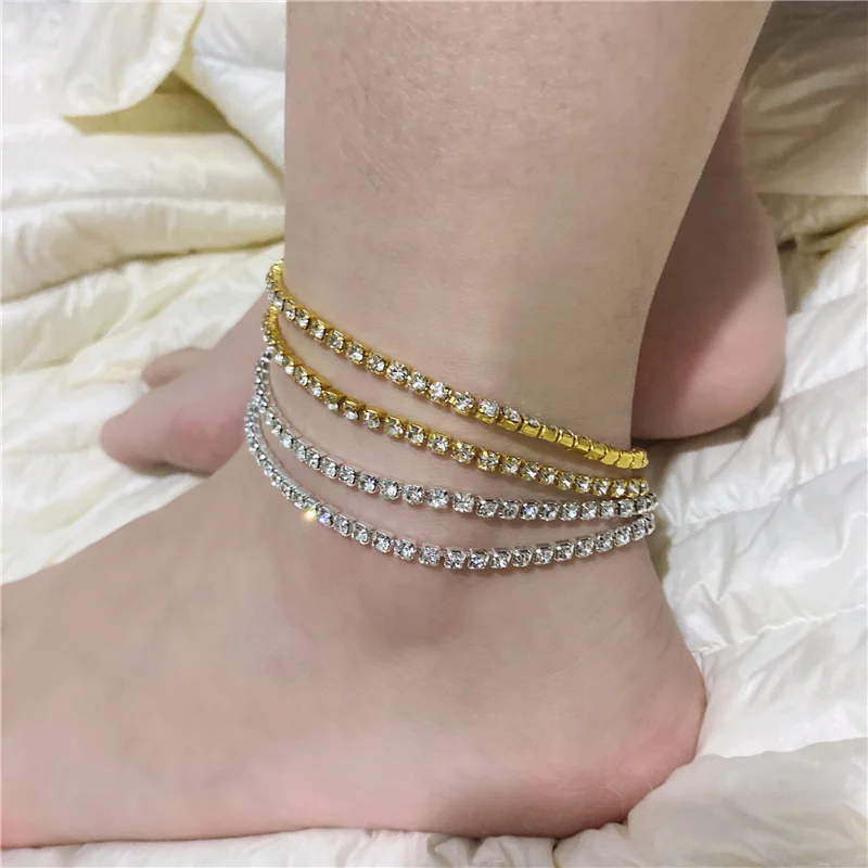 Amazon Hot Sale Bling One Row Ankle Bracelet Crystal Diamond Tennis Chain Initial Anklet For Women
Amazon Hot Sale Bling One Row Ankle Bracelet Crystal Diamond Tennis Chain Initial Anklet For Women
