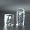 Custom Love Gift 3D Crystal Cube Laser Engraved 3D Crystal Rose Cube Laser For Souvenir