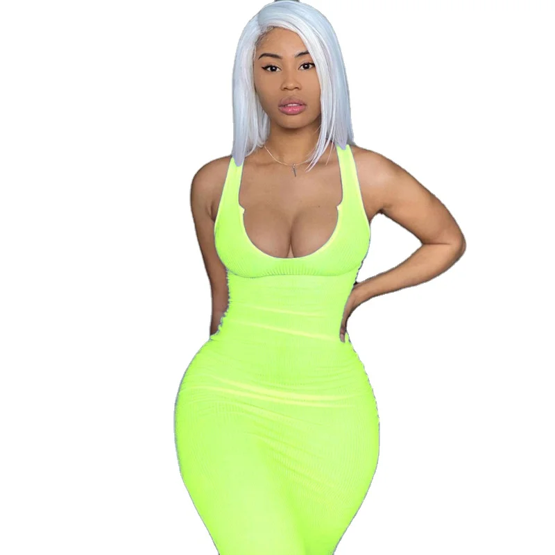 Summer Rib Knit Women Sleeveless V Neck Bodycon Sexy Streetwear Party Club Elegant Maxi Dress Plus Size, 10 colors
Summer Rib Knit Women Sleeveless V Neck Bodycon Sexy Streetwear Party Club Elegant Maxi Dress Plus Size, 10 colors