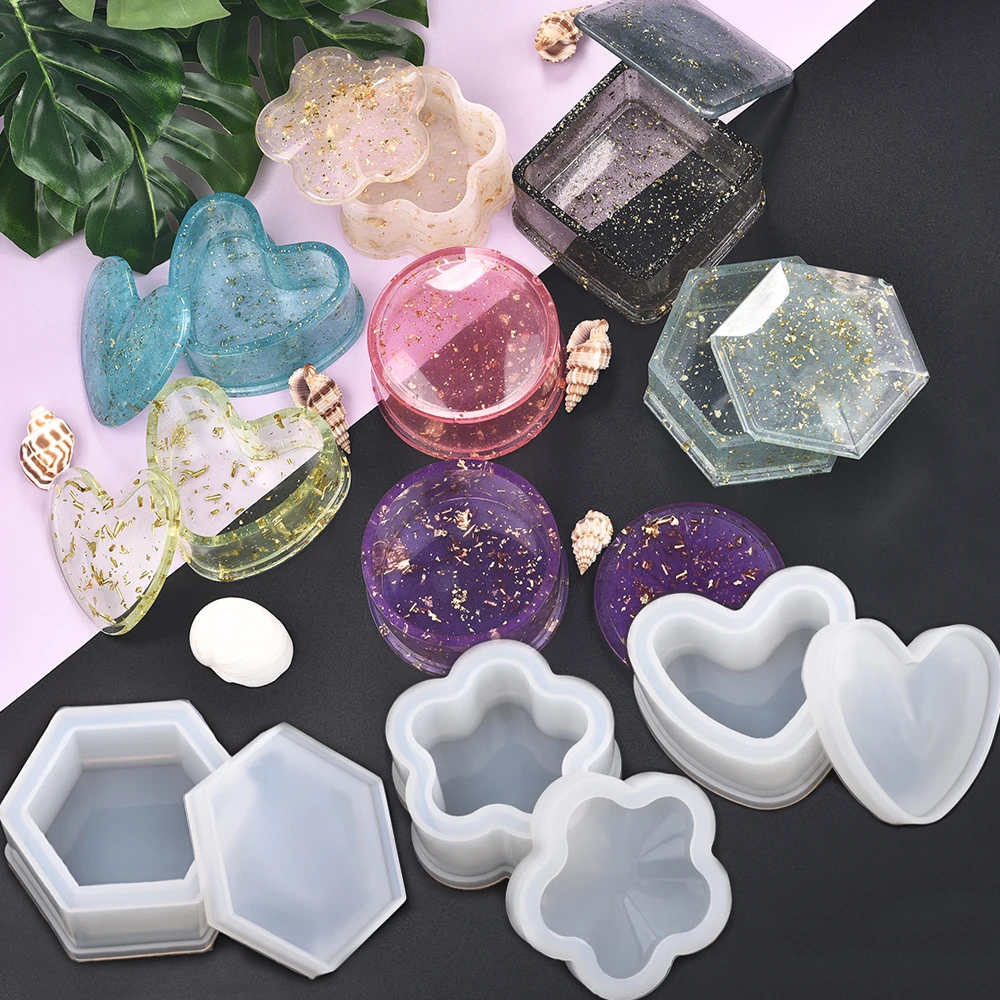 Storage box mold heart shape cut mold diy crystal epoxy uv gift box jewelry tools silicone resin molds for jewelry, Transparent
Storage box mold heart shape cut mold diy crystal epoxy uv gift box jewelry tools silicone resin molds for jewelry, Transparent