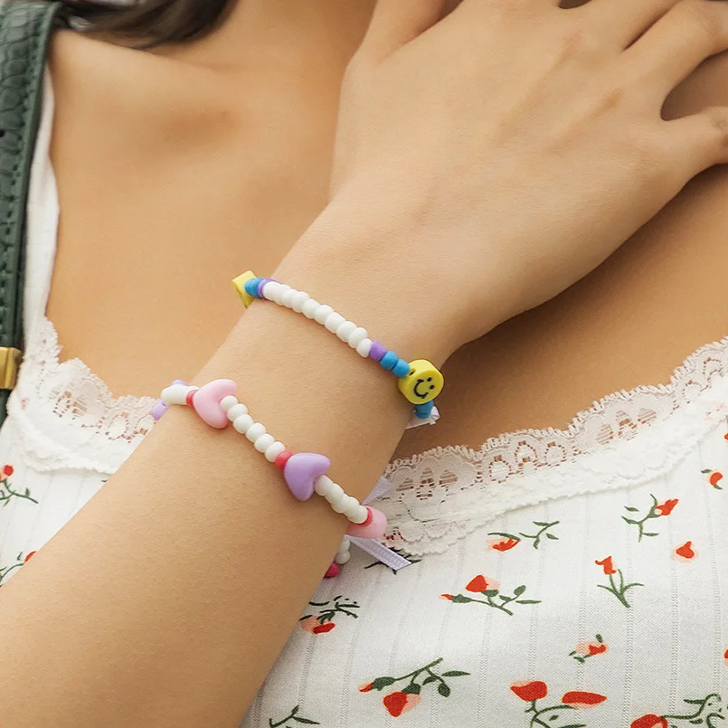 Lovely Multi-layer Soft Pottery Fruit Colorful Heart Resin Smiley Jewelry For Women Daily party Acrylic Beaded Bracelet, Picture shows
Lovely Multi-layer Soft Pottery Fruit Colorful Heart Resin Smiley Jewelry For Women Daily party Acrylic Beaded Bracelet, Picture shows