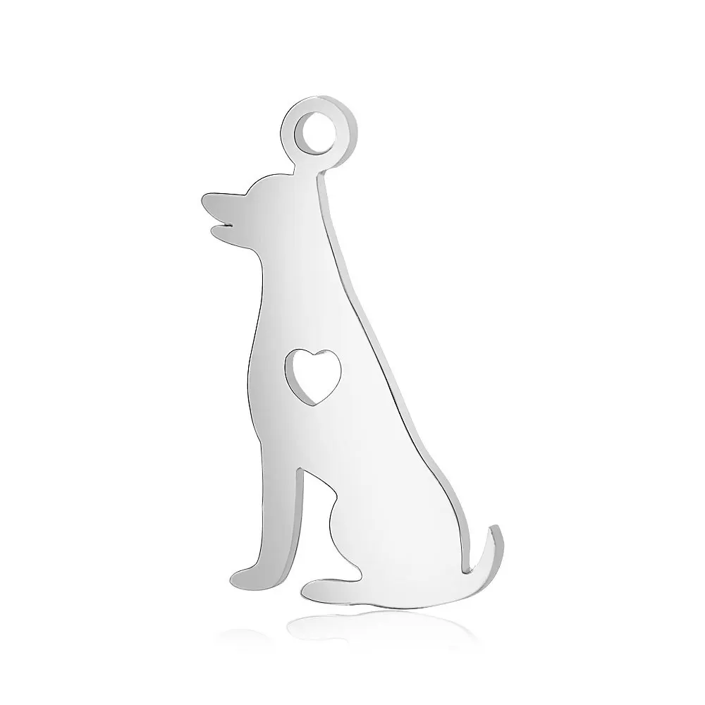 10Pcs/Bag Personalized Plating Silver Stainless Steel Sitting Dog Shape Charm Pendant
10Pcs/Bag Personalized Plating Silver Stainless Steel Sitting Dog Shape Charm Pendant