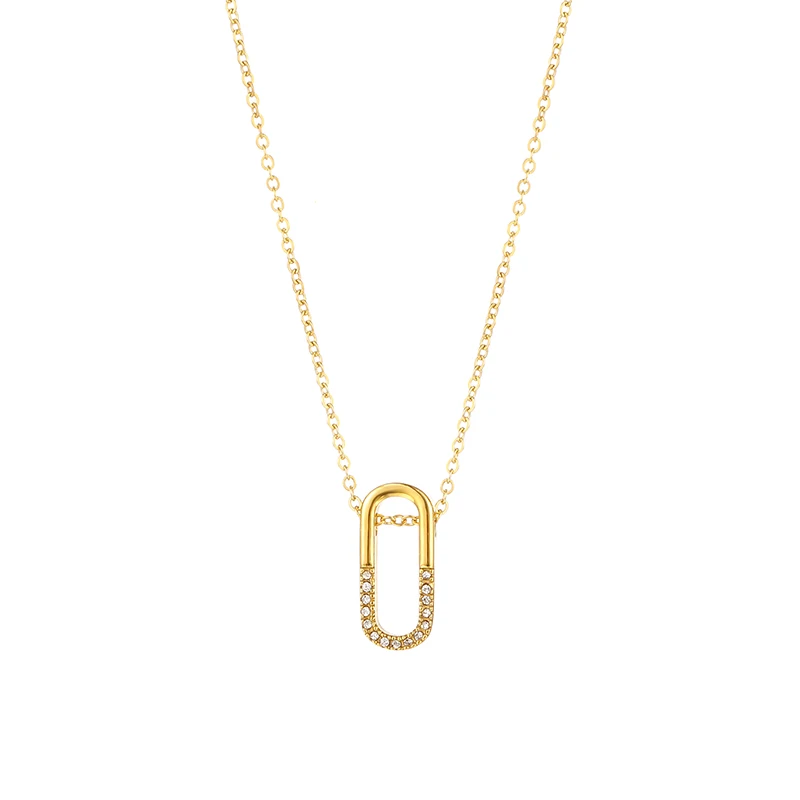 Minimalist Waterproof Jewelry 18K Gold Plated Stainless Steel U-shaped Lucky Zircon U Pendant Necklace for Women
Minimalist Waterproof Jewelry 18K Gold Plated Stainless Steel U-shaped Lucky Zircon U Pendant Necklace for Women