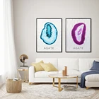 Picture Girls The Picture Fashion Agate In Watercolor Framed Wall Hanging Art Picture Decor For Girls Bedroom