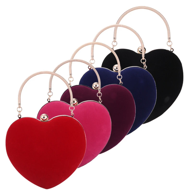 Fashion purple red heart shape velvet hand bag prom evening clutches purse, Red,black, purple. bluem pink
Fashion purple red heart shape velvet hand bag prom evening clutches purse, Red,black, purple. bluem pink