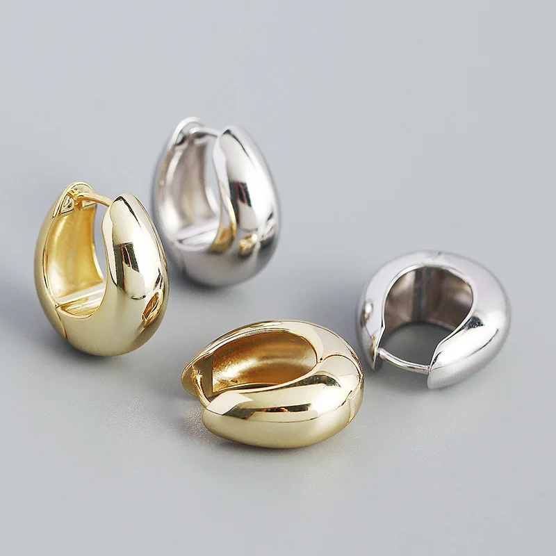 Fashion Fine Jewelry 925 Sterling Silver Thick Hoop Earring 18k Gold Plated U Shaped Heavy Luxury Punk Huggie Earrings for Women
Fashion Fine Jewelry 925 Sterling Silver Thick Hoop Earring 18k Gold Plated U Shaped Heavy Luxury Punk Huggie Earrings for Women