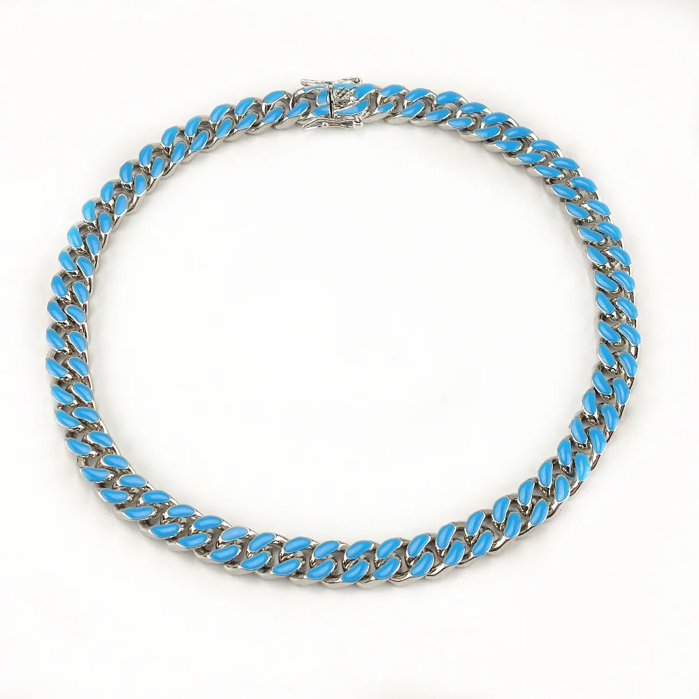 Wholesale popular rhinestone necklace colorful western men and women gifts cuban necklace chain
Wholesale popular rhinestone necklace colorful western men and women gifts cuban necklace chain