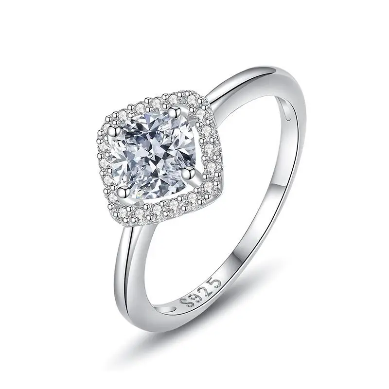 Hot Selling Fashion Jewelry Cushion CZ Cubic Zirconia Gemstone Main Stone 925 Sterling Silver Ring Engagement Ring
Hot Selling Fashion Jewelry Cushion CZ Cubic Zirconia Gemstone Main Stone 925 Sterling Silver Ring Engagement Ring