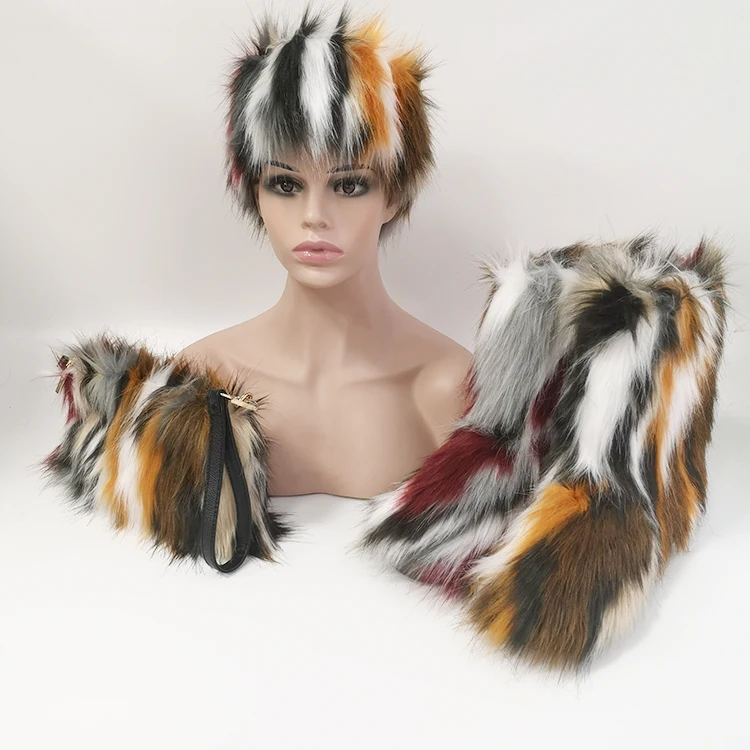 2020 fashion winter customized logo fake fur boot with colors hat handbag sets for woman
2020 fashion winter customized logo fake fur boot with colors hat handbag sets for woman
