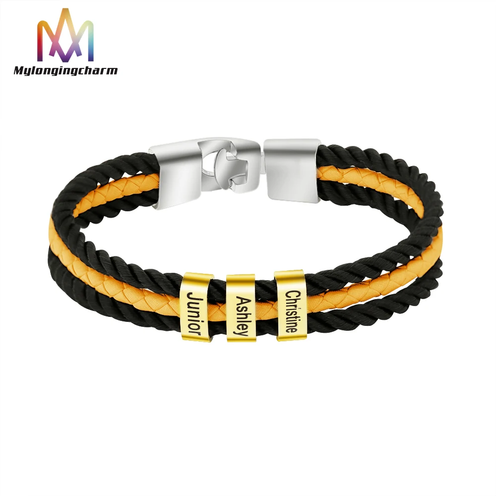 New Trendy Men'S Leather Bead Bracelet Custom Name Multi Layer Leather Bracelet For Women
New Trendy Men'S Leather Bead Bracelet Custom Name Multi Layer Leather Bracelet For Women