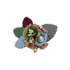 Fashionable rhinestone Camellia women's shoes dress accessories handmade pu flower floral trims pendant
