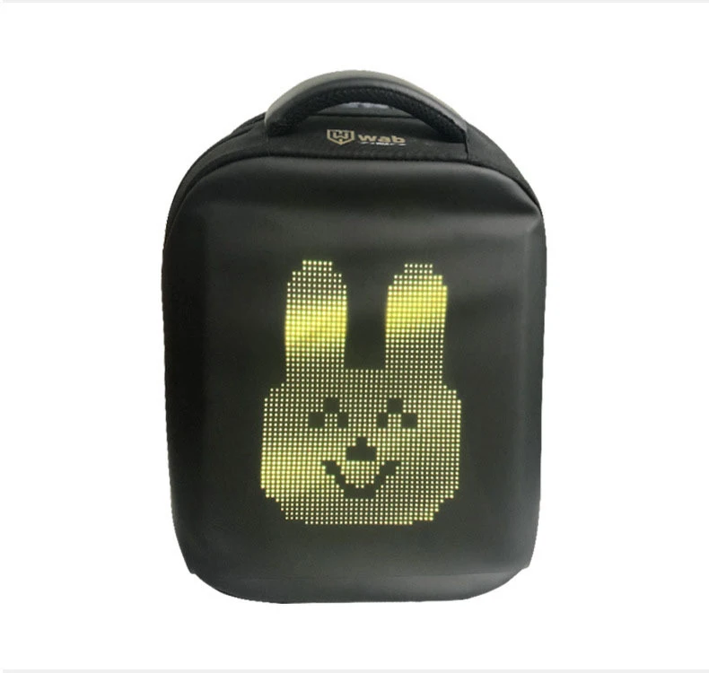 Flashing school kids backpack with led patches delivery wifi control with led screen LED backpack, Black
Flashing school kids backpack with led patches delivery wifi control with led screen LED backpack, Black