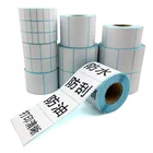 Blank Barcode Transfer Thermal Label Paper Christmas Stickers With Printer
