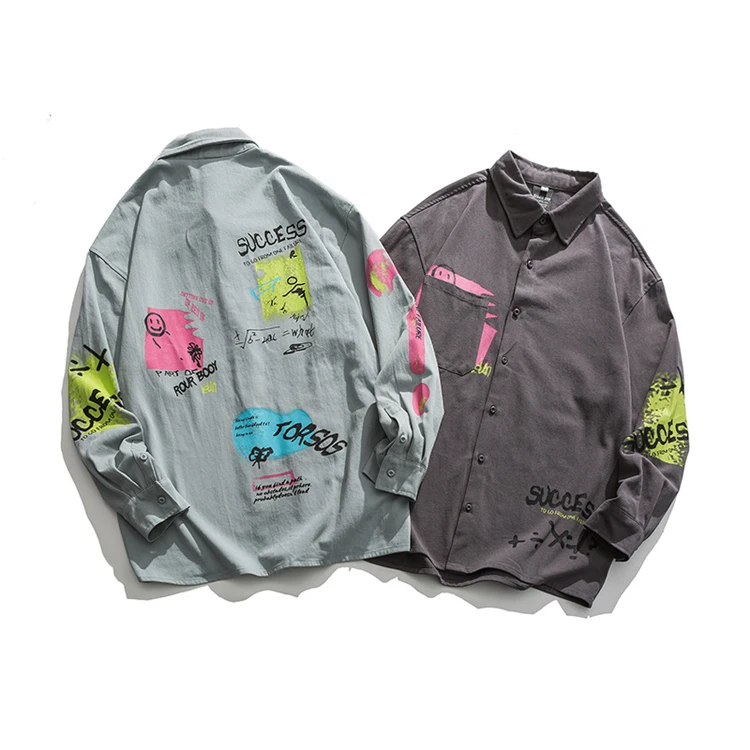2021 New fashion casual shirt men with original hip hop graffiti print men button up shirt
2021 New fashion casual shirt men with original hip hop graffiti print men button up shirt
